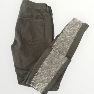 American Eagle Outfitters Women’s Size 6 High Rise Jeggings Black Pattern Jeans